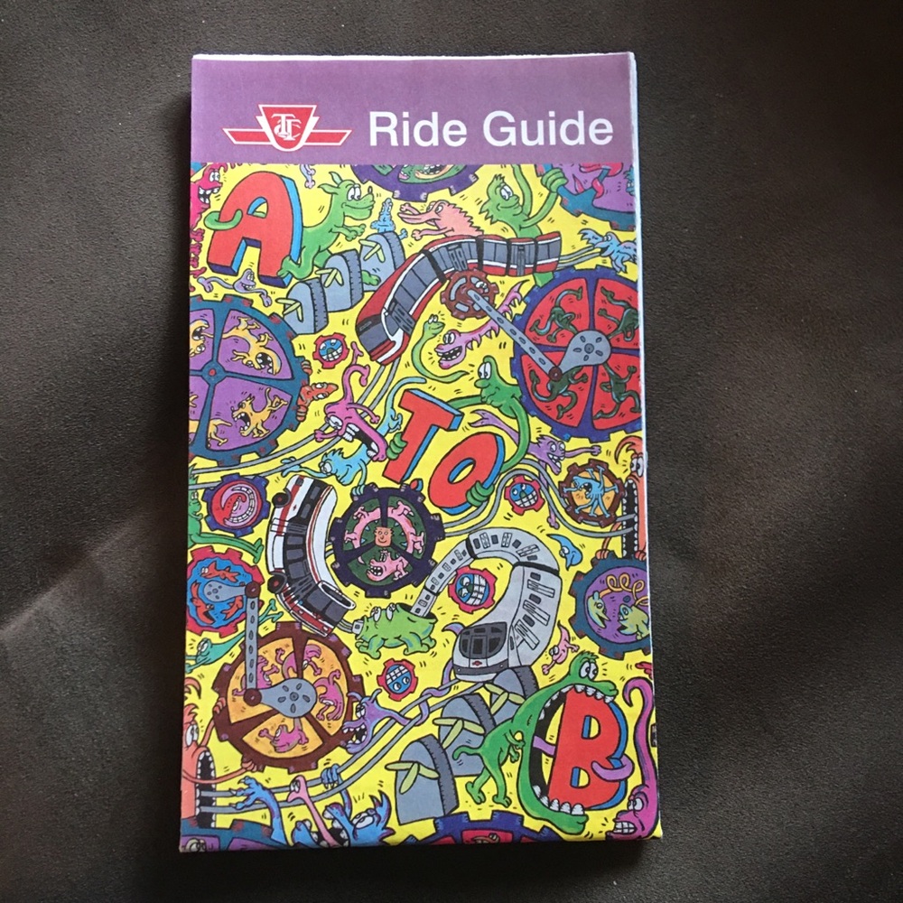 Vintage TTC RIDE GUIDE (MAP) collectable / TORONTO TRANSIT COMMISSION